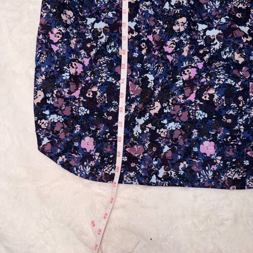 Banana Republic Floral Button Down Shirt Men Purple Blue Cotton Size Large - Picture 10 of 10